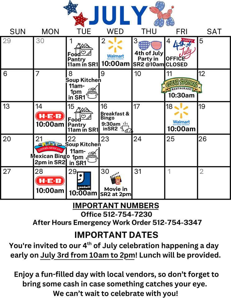 July 2025 Calendar