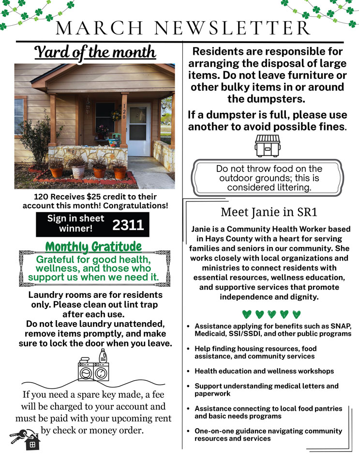 March 2026 Newsletter