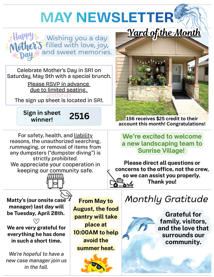 May 2026 Newsletter